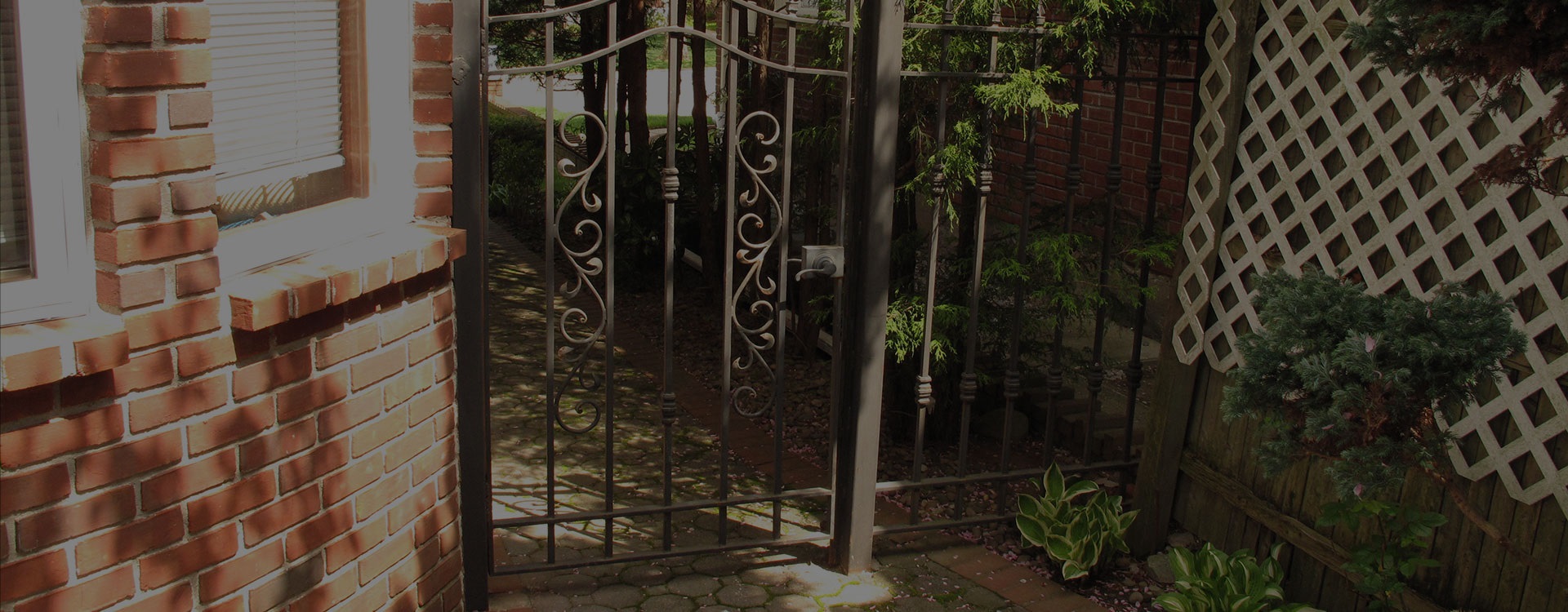 Ornamental iron gate